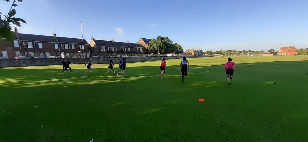 Women's rugby training at goldenacre.