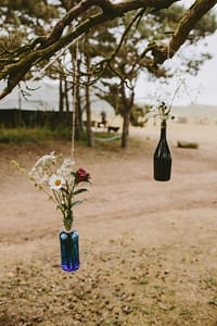 Flowers at rusting wedding venue in Scotland