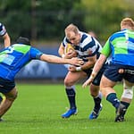 Image taken during the FOSROC Super6 rugby match between Heriot’s Rugby and Boroughmuir Bears at Goldenacre, Edinburgh, Scotland on 16 October 2021.