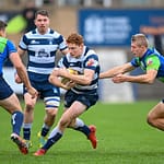 Image taken during the FOSROC Super6 rugby match between Heriot’s Rugby and Boroughmuir Bears at Goldenacre, Edinburgh, Scotland on 16 October 2021.