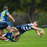 Image taken during the FOSROC Super6 rugby match between Heriot’s Rugby and Boroughmuir Bears at Goldenacre, Edinburgh, Scotland on 16 October 2021.