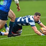 Image taken during the FOSROC Super6 rugby match between Heriot’s Rugby and Boroughmuir Bears at Goldenacre, Edinburgh, Scotland on 16 October 2021.