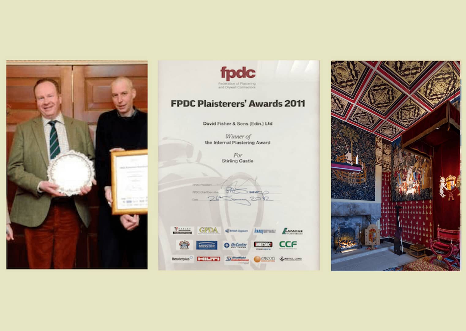 Winning our 2011 Award for Stirling Castle
