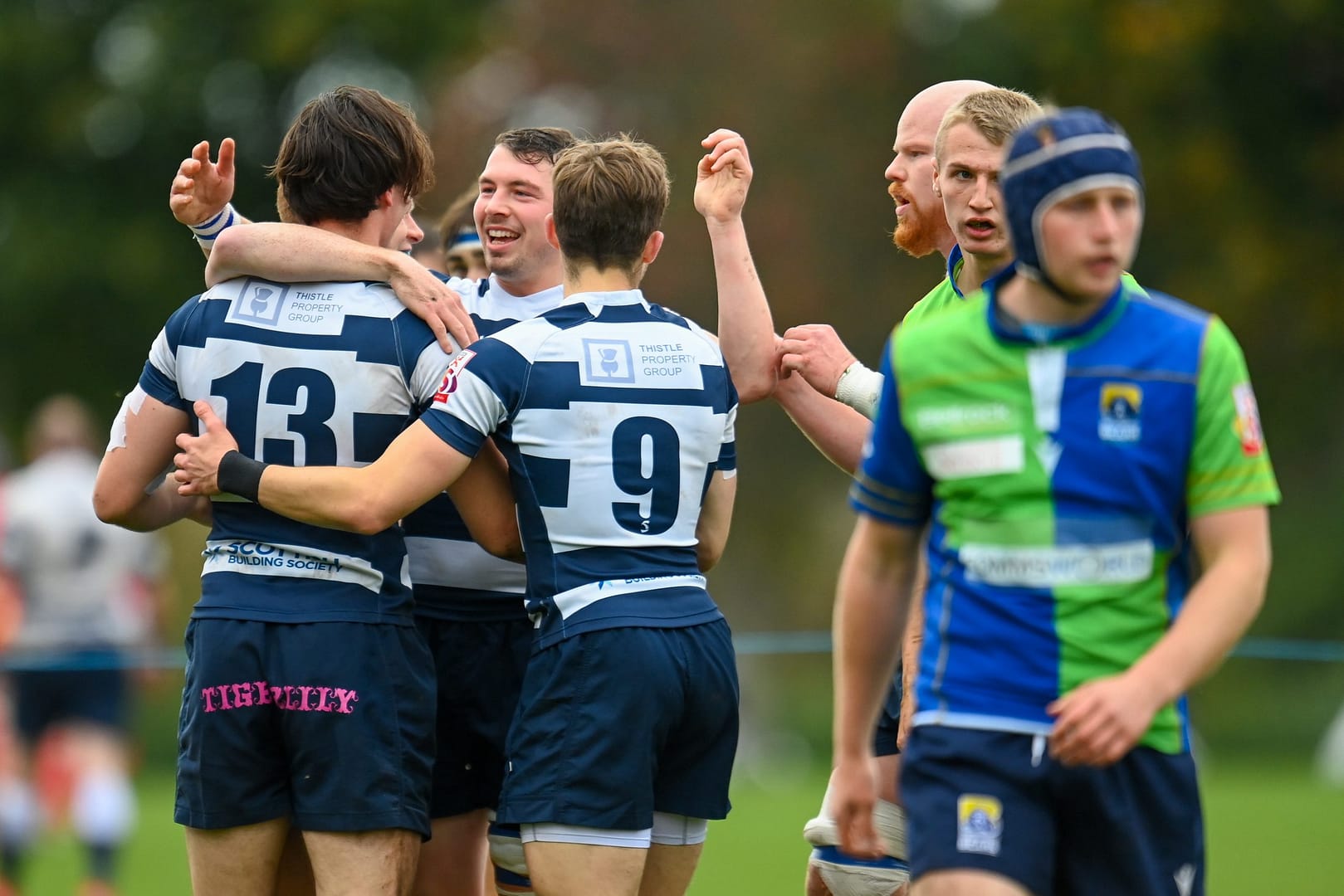 Image taken during the FOSROC Super6 rugby match between Heriot’s Rugby and Boroughmuir Bears at Goldenacre, Edinburgh, Scotland on 16 October 2021.