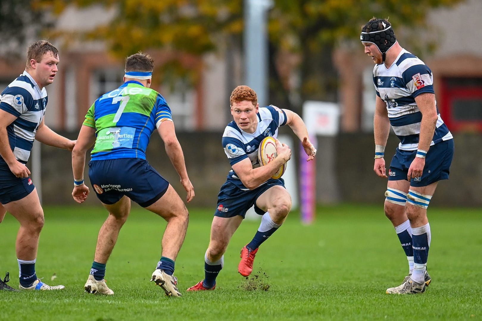 Image taken during the FOSROC Super6 rugby match between Heriot’s Rugby and Boroughmuir Bears at Goldenacre, Edinburgh, Scotland on 16 October 2021.