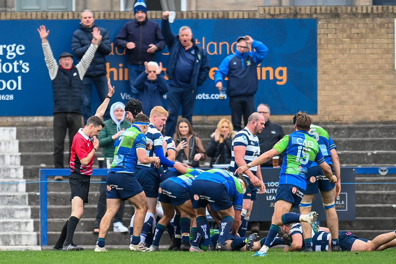 Image taken during the FOSROC Super6 rugby match between Heriot’s Rugby and Boroughmuir Bears at Goldenacre, Edinburgh, Scotland on 16 October 2021.
