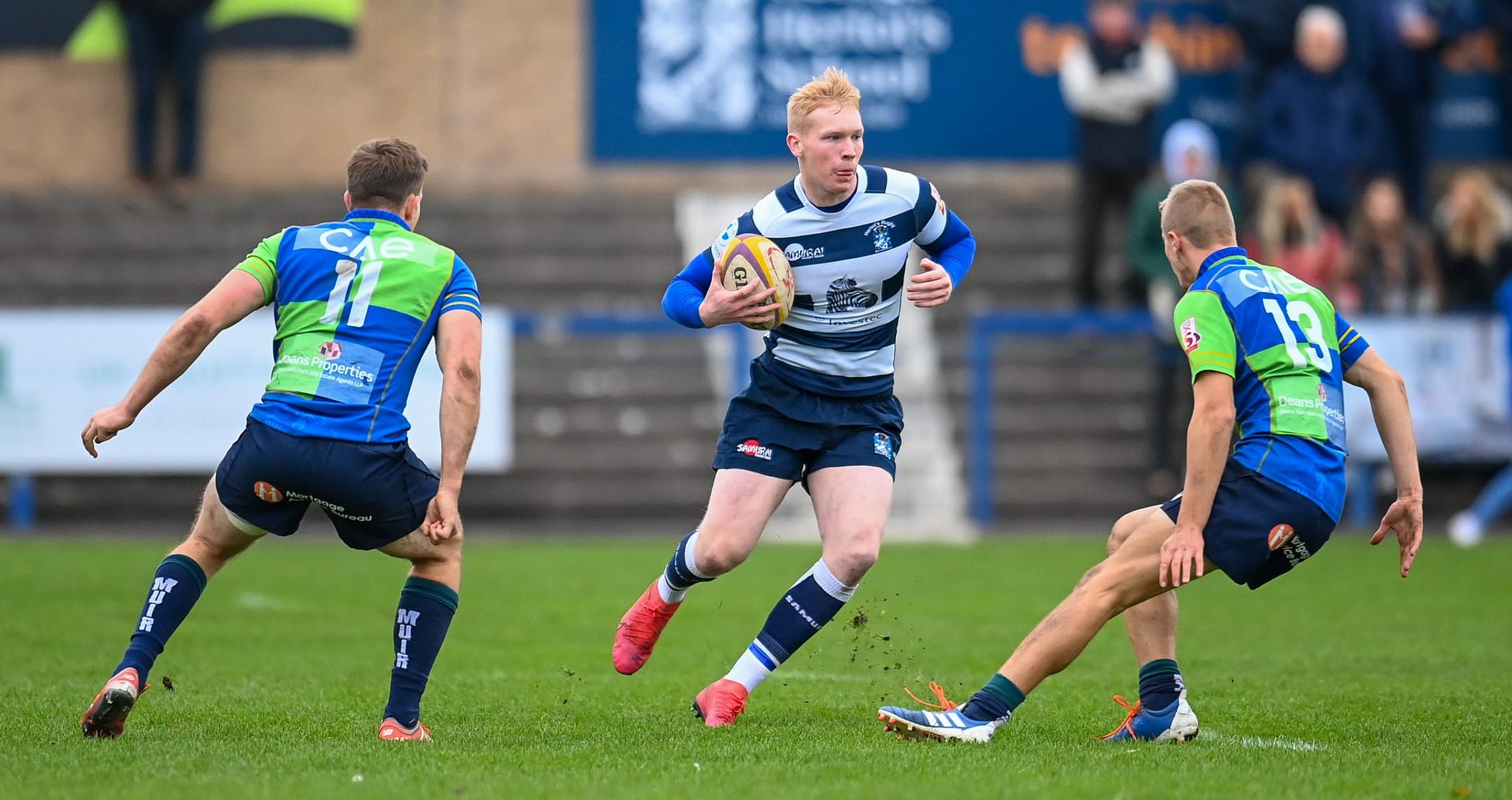 Image taken during the FOSROC Super6 rugby match between Heriot’s Rugby and Boroughmuir Bears at Goldenacre, Edinburgh, Scotland on 16 October 2021.