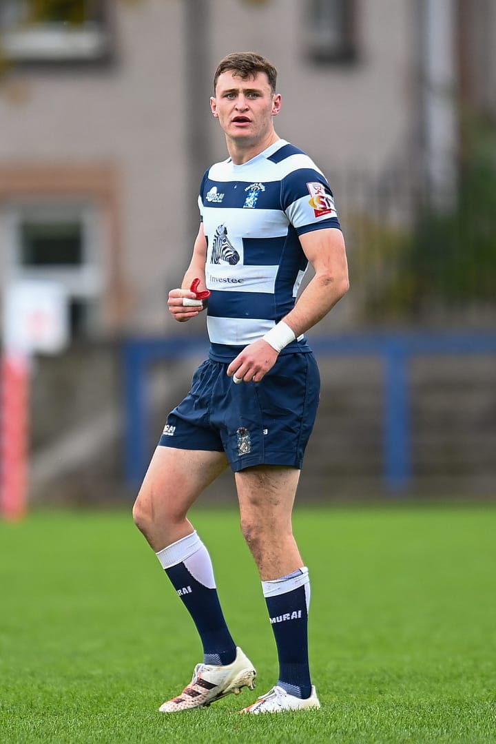 Image taken during the FOSROC Super6 rugby match between Heriot’s Rugby and Boroughmuir Bears at Goldenacre, Edinburgh, Scotland on 16 October 2021.