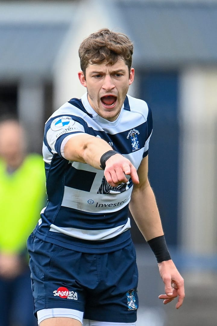 Image taken during the FOSROC Super6 rugby match between Heriot’s Rugby and Boroughmuir Bears at Goldenacre, Edinburgh, Scotland on 16 October 2021.